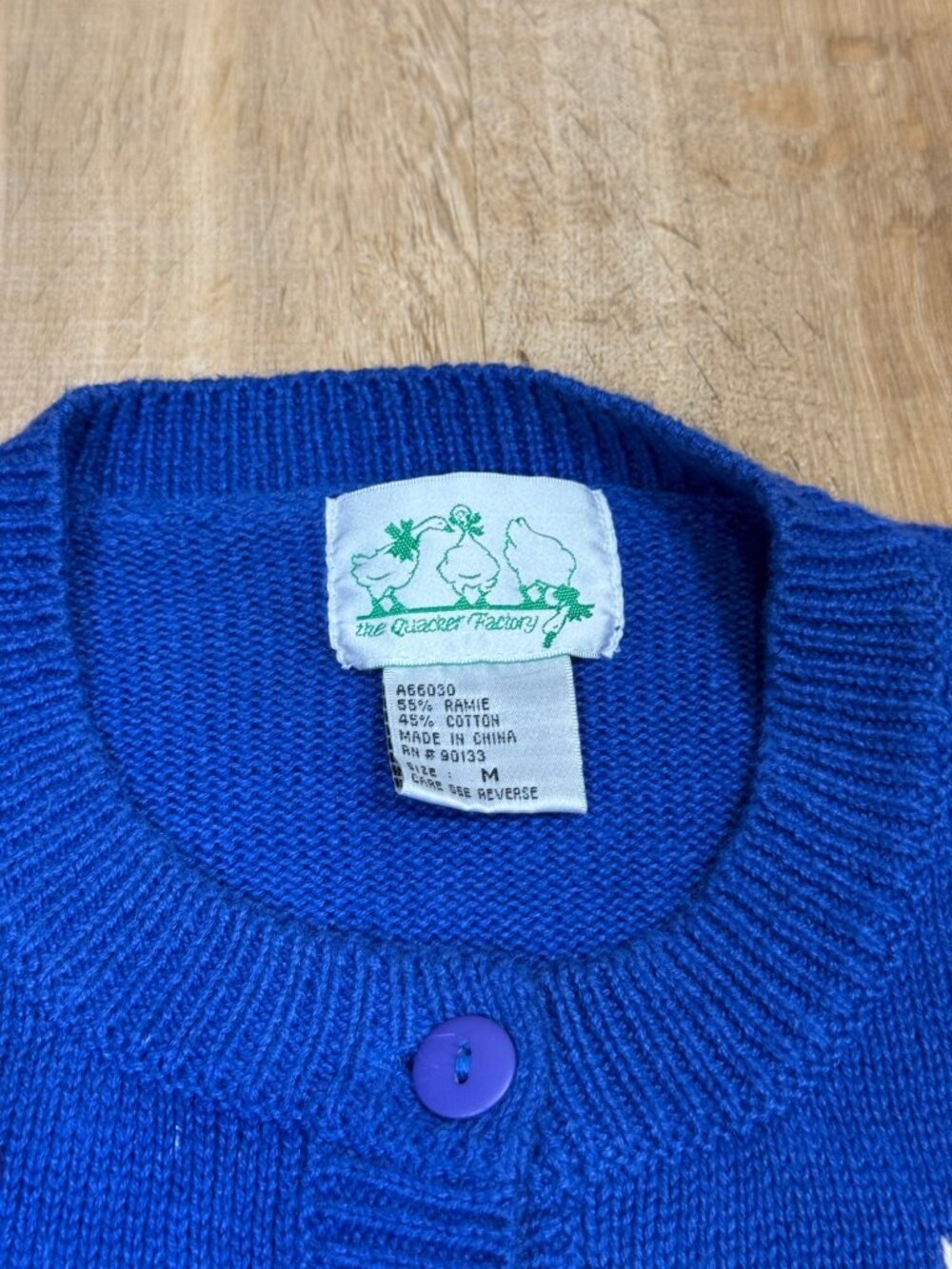 The Quacker Factory A Cat Is A Cat Vintage 90s Sweater Medium Cotton Ramie Novel - Picture 8 of 9